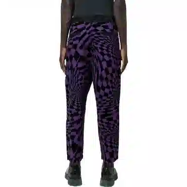 Vans Abstract Print Straight Pants Black Purple
