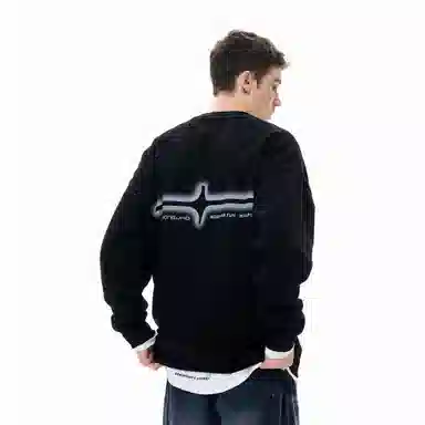 BJHG Lucky Star Knit Fleece Sweatshirt