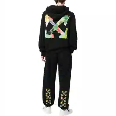OFF-WHITE SS23 Brushstroke Arrow Sweatpants Black