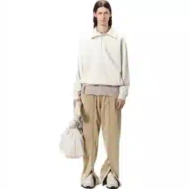 速写 纯色中腰直筒休闲裤 男款