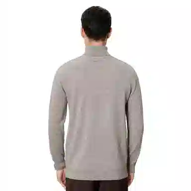 恒源祥 纯色保暖高领针织毛衣 男款