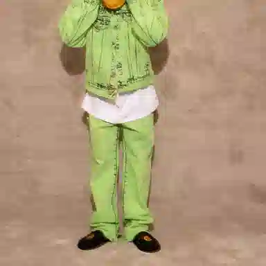 Drew House Letter Logo Denim Jacket Green