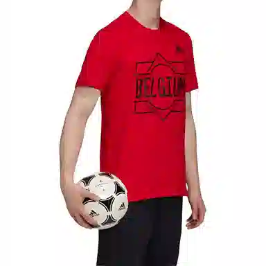 adidas neo Casual Breathable Letter T-Shirt Red