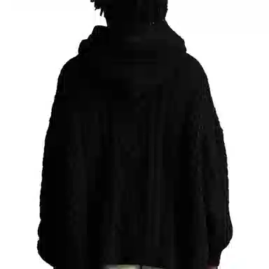 Fear of God Essentials FW23 Cable Knit Hoodie Jet Black