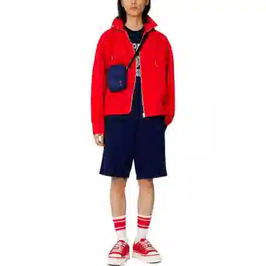 AMIPARIS Navy Logo Drawstring Shorts