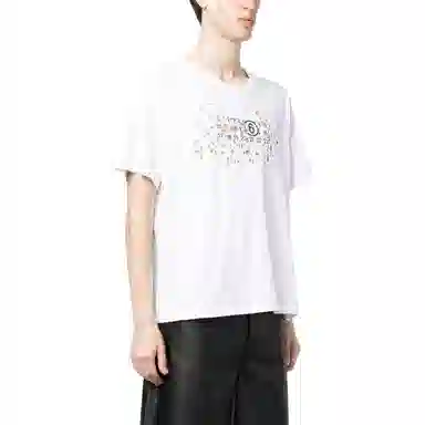 MM6 Maison Margiela Logo Print T-Shirt White