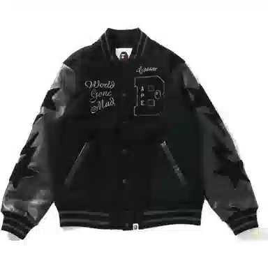 A BATHING APE Baseball Jacket Black