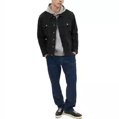 Coach Letter Logo Denim Jacket Black