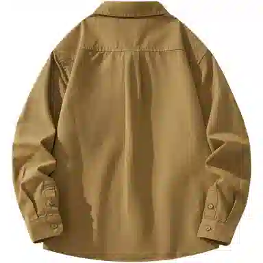 帕丁顿熊 绅士小熊玫瑰花高端万针刺绣休闲潮流百搭美式宽松长袖衬衫 男女同款