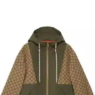 GUCCI Loose Fit Hoodie Jacket Green