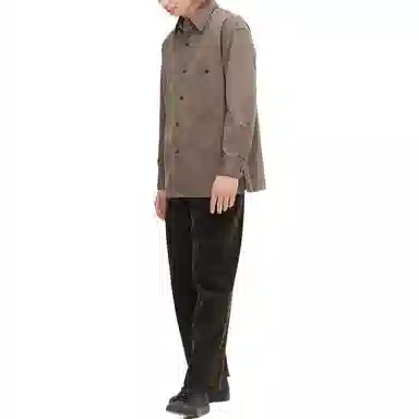 UNIQLO Workwear Long Sleeve Shirt Camel