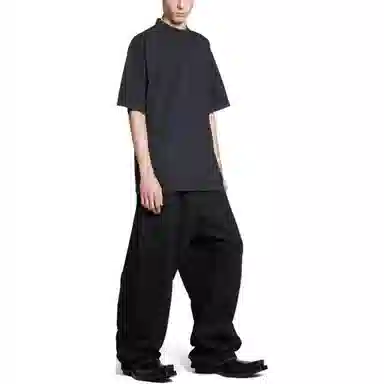 Balenciaga Hand-Drawn T-Shirt Black Faded