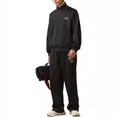 GUCCI Logo Embroidered Zip Jacket