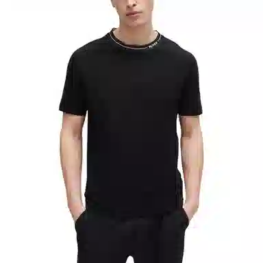 HUGO BOSS Cotton-Jersey Regular-Fit T-Shirt With Branded Collar T