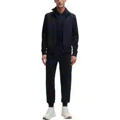 HUGO BOSS Cotton-Blend Tracksuit Bottoms With Mesh Trims