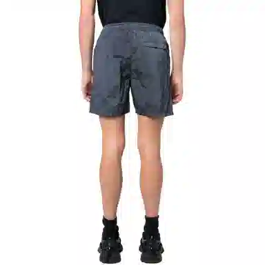 Stone Island Metal Nylon Logo Shorts Navy Blue