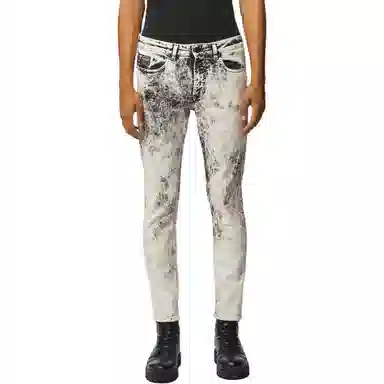 Versace Jeans Couture Bleached Slim Low-Rise Jeans White