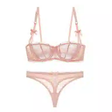 桔内 聚拢简约舒适文胸低腰三角内裤内衣裤套装 女款