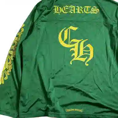 Chrome Hearts SS24 V-Neck Long Sleeve Tee Green