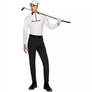 比音勒芬 简约日常直筒纯色休闲裤 男款 黑