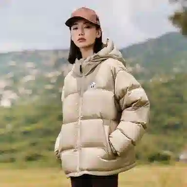 熊猫 时尚休闲防风防泼水保暖抗寒外套面包羽绒服 男女同款