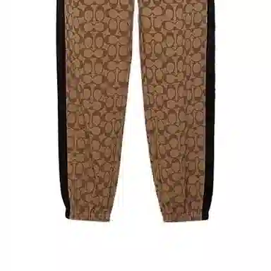 COACH FW22 Logo Print Track Pants Khaki