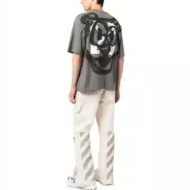 OFF-WHITE Logo Print T-Shirt Grey