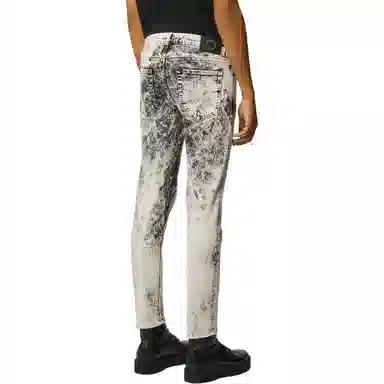Versace Jeans Couture Bleached Slim Low-Rise Jeans White