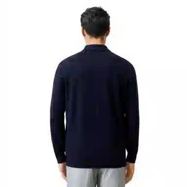 恒源祥 针织时尚翻领纯色毛衣 男款