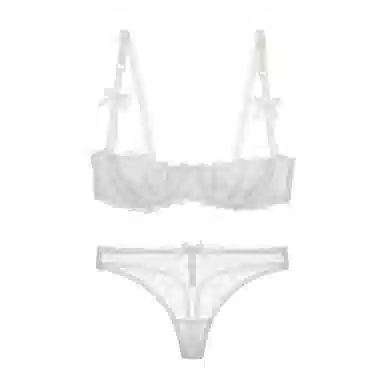 桔内 聚拢简约舒适文胸低腰三角内裤内衣裤套装 女款