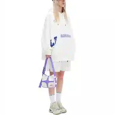 中国李宁 重燃系列 字母连帽舒适透气百搭运动卫衣 男女同款 米白色