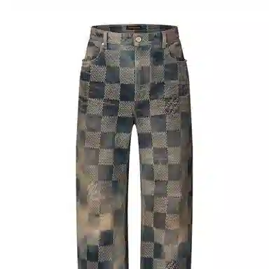 Louis Vuitton FW24 Logo Jacquard Straight Jeans
