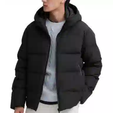 UNIQLO Down Jacket Hoodie Amber Black