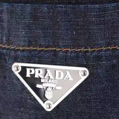 Prada FW23 Logo Patch Denim Jacket