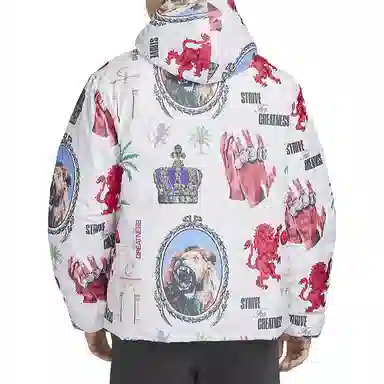 Nike Therma-FIT Printed Hooded Jacket White