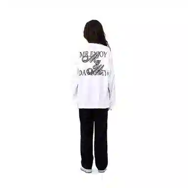 MR.ENJOYDA MONEY Leopard Print Long Sleeve Tee White
