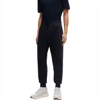 HUGO BOSS Cotton-Blend Tracksuit Bottoms With Mesh Trims