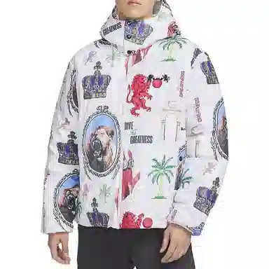 Nike Therma-FIT Printed Hooded Jacket White