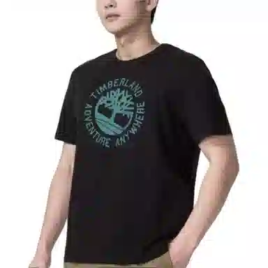 Timberland Retro Print Tee Black