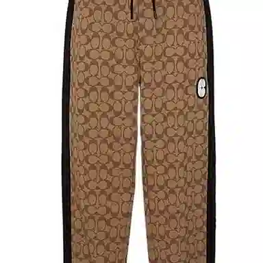 COACH FW22 Logo Print Track Pants Khaki