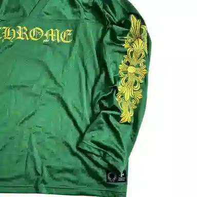 Chrome Hearts SS24 V-Neck Long Sleeve Tee Green