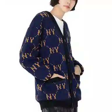 MLB Vintage Monogram Cardigan Navy
