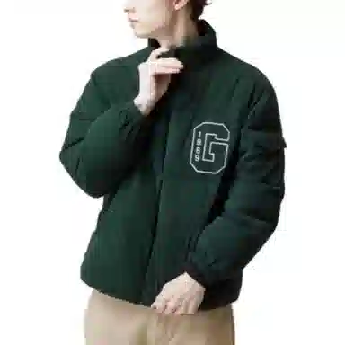 GAP Letter Print Hoodie Down Jacket Unisex