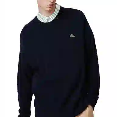 Lacoste Pullover Knit Sweater Navy Blue