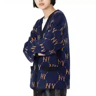 MLB Vintage Monogram Cardigan Navy