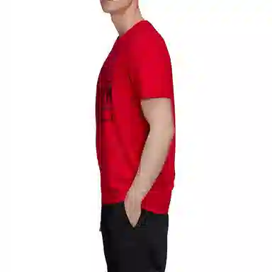 adidas neo Casual Breathable Letter T-Shirt Red