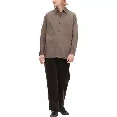 UNIQLO Workwear Long Sleeve Shirt Camel