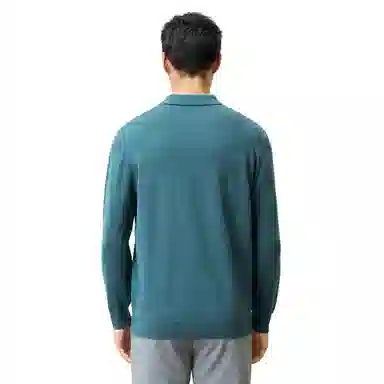 恒源祥 针织时尚翻领纯色毛衣 男款