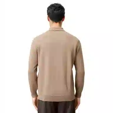 恒源祥 针织时尚翻领纯色毛衣 男款