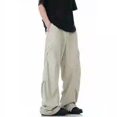 寻星记 美式复古伞兵风宽松多口袋休闲裤 男女同款